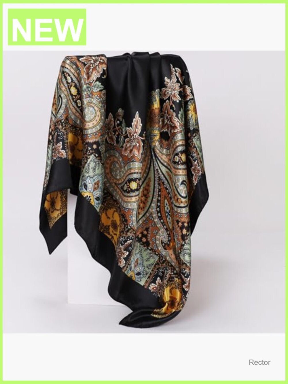 Silky Satin Square Scarf 35in Multipurpose Hair Neck Wrap - Picture 2 of 2